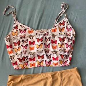 KJ - Kortni Jeane butterflies V’d Crop